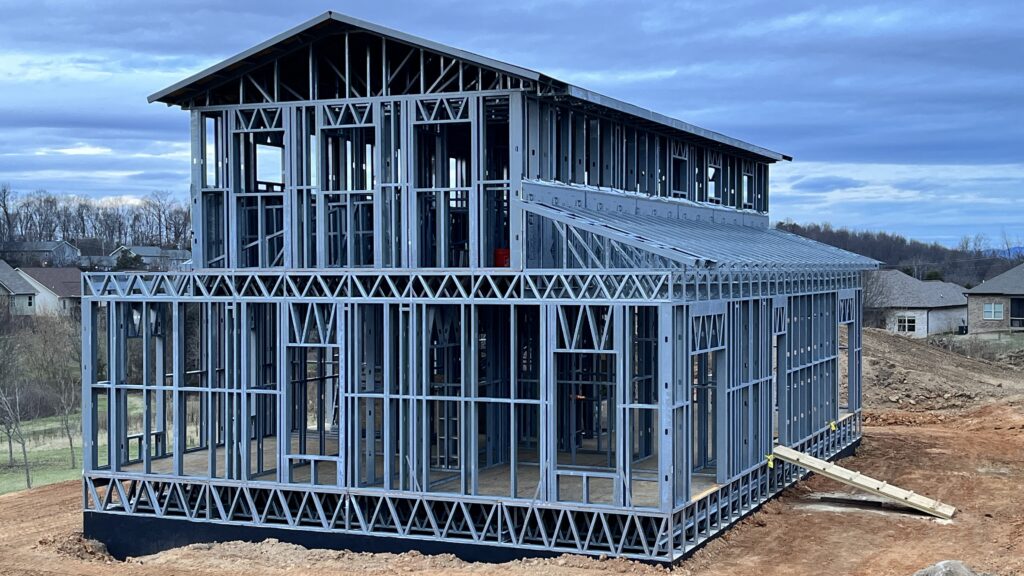 Two-story residential cold-formed steel framing project